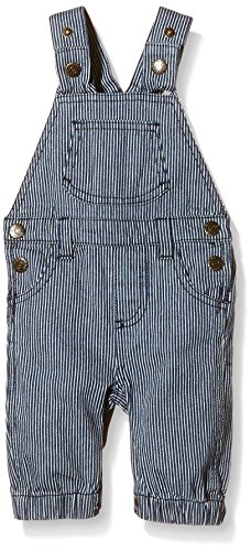 Pumpkin Patch Baby-Boys Stripe Dungarees Plain Dungarees, Blue (Indigo Denim), 3-6 Months (Manufacturer Size:3-6M)