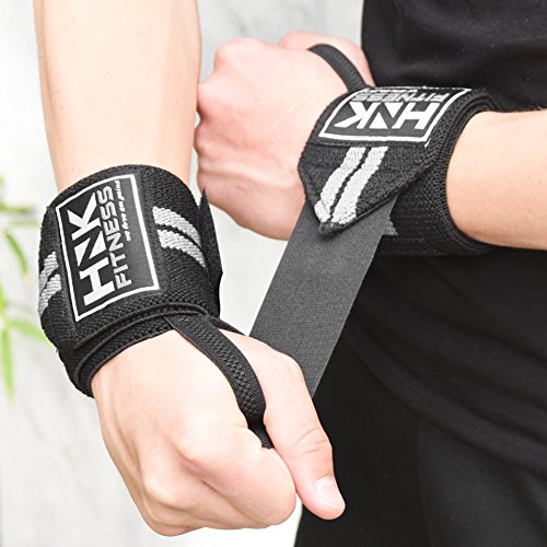 Handgelenkbandage [2er Set] Wrist Wraps 45cm – Profi Bandagen extra stark für mehr Halt beim Fitness, Kraftsport, Gewichtheben, Bodybuilding,Powerlifting & Crossfit – Handgelenkstütze für Frauen & Männer geeignet - 6