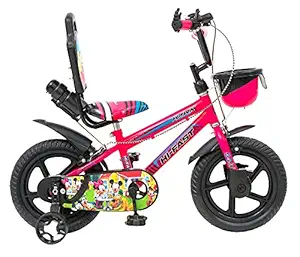 Hi-Fast 14 inch Kids Cycle for 3 to 5 Years Boys & Girls with Training Wheels (Hawk-MW14T-Semi-Assembled)