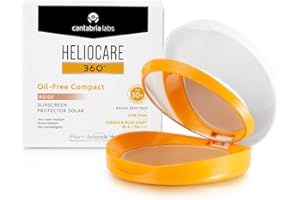 CANTABRIA LABS Heliocare 360º Color Compacto Oil Free Beige.- Fotoprotección avanzada con color, antioxidante, formato compacto, acabado mate, para pieles mixtas o grasas,10 gr.