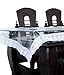 Kuber Industries Transparent Center Table Cover 4 Seater 40*60 Inches (Silver Lace) RS.289.00