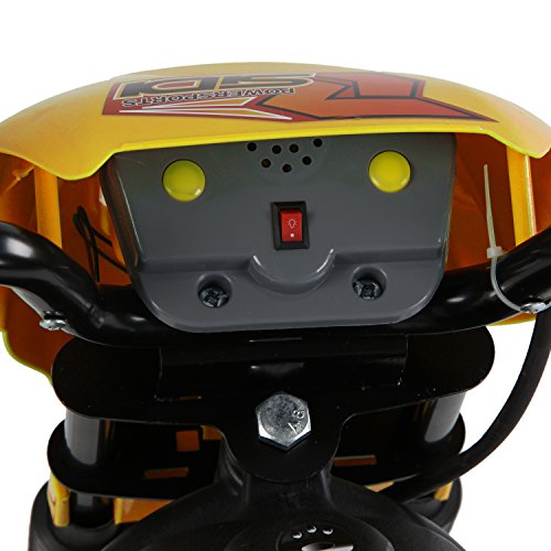 Homcom® Kinderauto Kinderwagen Elektroauto Kinderfahrzeug Kindermotorrad Quad Elektroquad Kinderquad Elektromotorrad (Motorrad/gelb)