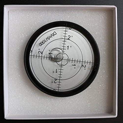 Dosenlibelle – Große Metall-Wasserwaage mit Luftblase (NEU), 60 mm Durchmesser, Gradangabe, Boden-Wasserwaage – Metallgehäuse, Bullseye - 3