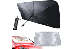 JOZMMZEOOA Pare-Soleil Pare-Brise de Voiture,65x125CM Pare Soleil Voiture Pare Brise Avant Parapluie Pare-Soleils Voiture UV Pliable Protection Avant Parapluies,pour Plupart des Voitures,SUV,Camions