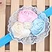 Culater® 1PC Lovely Baby Girls Hair Band Rose Pearl Diamond Lace Baby Headband (Blue)