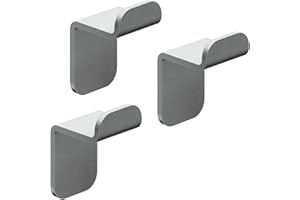 WEISSENSTEIN Set ganci bagno adesivi da parete | Appendini porta asciugamano in acciaio inox argento | Ganci bagno per accappatoi