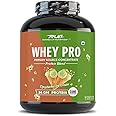 Ripped Up Nutrition- Whey Pro (TRUSTIFIED) - 24GM Protein - 0GM Sugar- Low Carbs Supplements Powder, Digestive Enzimes (1.8kg(4LBS), Pistachio Ice Cream)