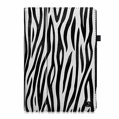 Fintie Microsoft Surface Pro 3 Hülle Case – Hochwertige Kunstleder Slim Fit Stand Tasche Schutzhülle Etui Cover mit Stylus-Halterung für Microsoft Surface Pro 3 12 Zoll Tablet, Zebra Schwarz - 3