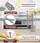 Romanticist 27pcs Grillbesteck Koffer – Heavy Duty Komplette Edelstahl Grill Zubehör – Bild 6