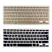 Produktbild i-Buy 2PCS QWERTZ Silikon Tastaturschutz Tastenschutz Kratzschutz für MacBook Air Pro 13" 15"[deutsche Tastenfolge]- Gold & Black