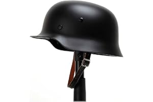 GYDEHUTJ DETECH WW2 German M35 Steel Helmet WW II Schutzhelm Hochfester Stahl Tactical German Army Military Combat Helm mit Lederfutter
