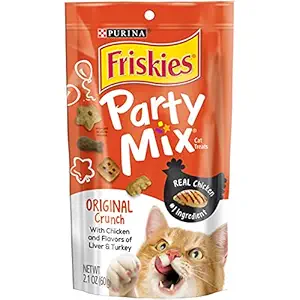 Friskies Party Mix Cat Treat, Original Flavor, 2.1 oz