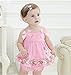 Bigood Summer Baby Girl Newborn Princess Dress Falbala Braces skirt Purple 90