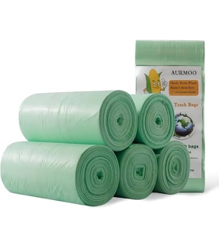 Sac Poubelle Blanc Biodégradable 110L Lot De 50 - Compostable Amidon De Maïs OK Compost