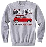  Teesandengines Men\'s Autobianchi A112 Abarth 70 HP Grey Sweatshirt Size XLarge