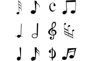 ASFWAGQ Music Notes Wall Decoration 48 Pieces Music Notes Cutouts Music Party Decorations for 50s Themes Party Birthday Party Baby Shower School Bulletin Board