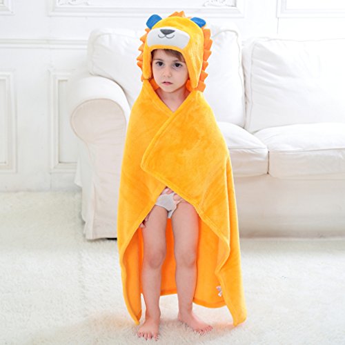 MICHLEY Baby Jungen und Mädchen mit Kapuze Tier Handtuch Body Bademantel - 4