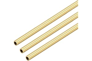 VictorsHome Brass Round Tube, 5mm OD 0.5mm Wall Thickness 300mm Length Metal Seamless Straight Tubing for DIY Crafts Model 3pcs