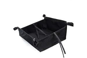 SPARY Silla de Paseo Almacenaje Bolsa Al Aire Libre Oxford Paño Universal Grande Capacidad Cochecito Bebe Fondo Cesta con Cuerdas Compras Accesorios Organizador Sy Uso (Multicolor) - Negro, free size
