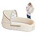 LulyBoo Baby Lounge to Go, FOLDABLE Baby Bassinet / Travel Bed / Cot, Natural Beige