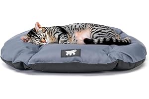 Ferplast Panier Chat, Coussin pour Chiens de trés Petite Taille, Tapis Chiot et Chaton Imperméable idéal pour Niches et Voitures, Lavable, 43 x 30 x 3 cm. Gris