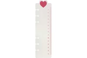 ZELTEN A6 Raccoglitore Cartella Organizzatore Slide-in Plastica Segnalibro Divisori Righello (Love Metric, A6)