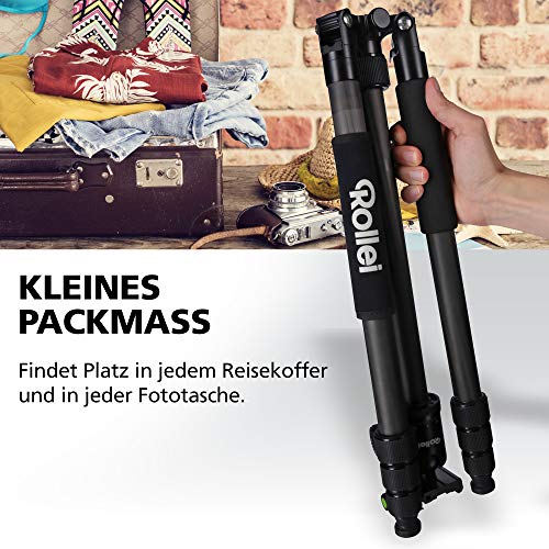 Rollei C6i - Cámara Trípode de Carbono, Acra Swiss Compatible, Incl. Rótula - Negro
