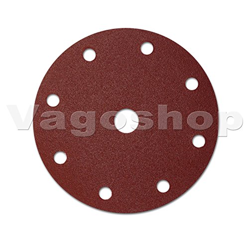 50 Klett Schleifscheiben Schleifpapier Ø 150mm 9 Loch Korn 40 - 2
