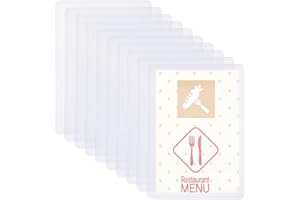SUPERFINDINGS 10Pcs 5.8x8.3inch Clear Sheet Protectors Plastic A5 Paper Protectors Rigid Print Protectors Waterproof Hard Document Photo Sleeves Holder Horizontal Rigid Print Protectors for Menu File