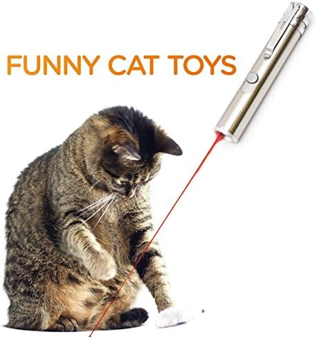 3 in 1 Cat Chaser Toy Funny Cat Light Pointer LED Multi Function for Red Light and Flashlight UV light Cat Training Tools - USB Charging