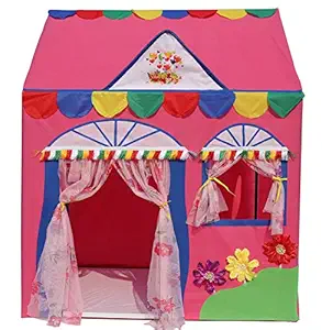 Homecute Hut Theme Kids Toys Jumbo Size Play Tent House for Boys and Girls (Pink)