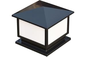 QJUZO Lámpara de Poste para Exteriores Negro Lámpara de Jardín Vintage Rústica Farola de Exterior Impermeable Farolas Jardín hecho de ABS Plástico Luz de Farola para Patio Puerta Yarda Césped