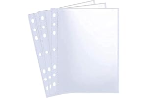 30-pack med 60 fotofickor, 13 x 17,8 cm, fotokortfickor för A5-pärm med 6 hål, ultraklara fotofickor, dubbelsidiga fotosidor med 1 ficka, fotoficka som man fyller på uppifrån, för foton, vykort, fröpåsar