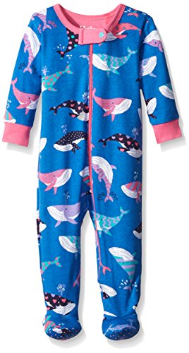 Hatley Baby Girls 0-24m Infant Footed Coverall Fun Whales Footies, Multicoloured (Pink), 12-18 Months