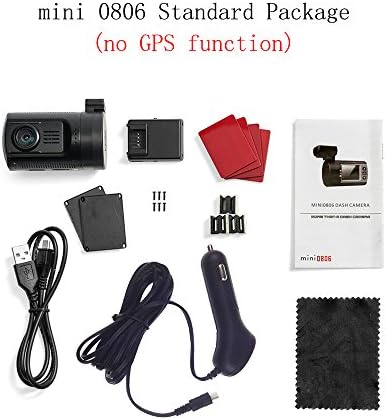 Jusky Dash Cam Mini 0806 Ambarella A7 A7LA50 Car Camera Ultra HD 1296P HDR Night Vision Hidden Car DVR GPS Tracker Motion Detection LDWS FCWS 2x128GB TF Card Dashboard Video Recorder with CPL Filter