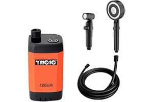 YIIQIQ 7800mAh portable shower,camping shower,portable shower camping,electric portable shower,with 2.5m hose,shower pump,shower head,dog shower portable,outdoor shower,camper van camping accessories