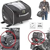 DUCATI MONSTER 900 I.E. 1999 - 2002 Satteltasche oder Tunnel Givi EA122 schwarz 23 Liter Tasche für Motorrad Scooter Maxiscooter Universal 290 x 250 x 310 mm Rucksack mit Tragegriff und Schultergurt