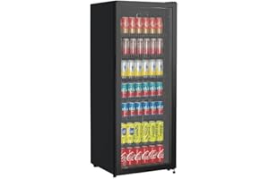 METRO Professional Getränkekühlschrank GSC4240B, 237 L, 110 W, 6 verstellbaren Einlegeböden, LED-Innenbeleuchtung, schwarz