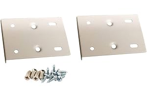 GAS N POW3R Kitchen Cupboard Door Hinge Repair KIT Includes Plates and Fixing Screws - Cream White x2