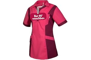 Clinotest Damenkasack Julia - 95 Grad waschbare, kochfeste Kasacks ohne Einlaufen - Kasack aus 65% Polyester, 35% Baumwolle - Pflege Berufsbekleidung für Krankenschwester, Altenpflege, Kosmetik uvm.