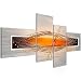 Produktbild Runa Art Bilder Abstrakt Wandbild Vlies - Leinwand Bild XXL Format Wandbilder Wohnzimmer Wohnung Deko Kunstdrucke Orang 4 Teilig - Made in Germany - Fertig Zum Aufhängen 103342c