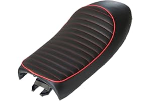 SM SUNNIMIX Almencla Motorrad Schwarz Sitzbank Sattel Höckersitzbank, passend für die meisten Cafe Racer, Länge 53 cm, Wasserdicht