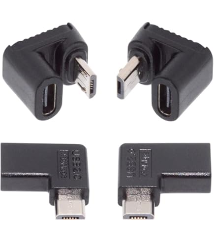 Adattatore OTG Micro USB A USB-A Femmina 90 Gradi - 2 Pezzi Con Alimentazione, Per Telefono E Tablet - Foto 8