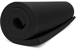 MEARCOOH Black 20mm EVA Foam Sheets, 39''x13.9'' Premium Cosplay Foam Sheets for Crafts, 1PCS High Density 86kg/m3 for Cosplay Costume, Crafts, DIY Projects (Black 20mm)