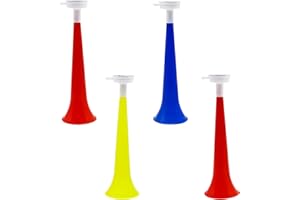 RmKbe 4 Pieces Plastic Stadium Horn Trumpets Toy Kids Soccer Games Horns Noise Maker for Football Soccer Games