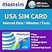 Price comparison product image MOST SIM - AT&T USA SIM Card 7 Days, 6GB High Speed Data / Calls / Texts, AT&T network for USA