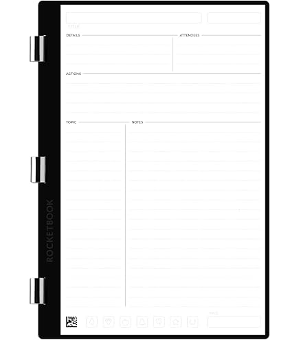 Rocketbook Reusable Digital Notebook - Sart Notepad A6 Black Wirebound - View #12