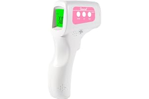 Snomd Termómetro Digital Frente Infrarrojo sin Contacto Termómetro Bebés Médico pantalla Retroiluminada de Tres Colores, Temperatura de Lectura Instantánea