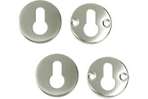 TOPHOMER Schlüssellochabdeckungs-Set, runde Rosetten, Einsteckschlossabdeckung mit Sockel für europäische Standardschlösser (Edelstahl)