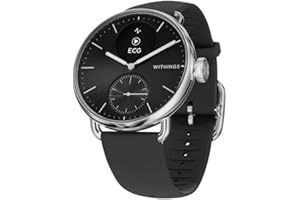 WITHINGS ScanWatch 2 Montre connectée pour homme et femme, électrocardiogramme ECG, SpO2, température, suivi du sommeil, santé respiratoire, activités, calories, étanche, batterie de 30 jours, Android